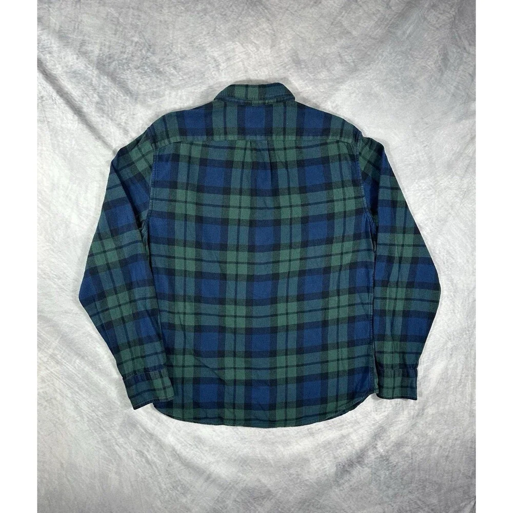 J.Crew Flannel Shirt Mens Large Plaid Slim Fit Cotton Long Sleeve Button Down